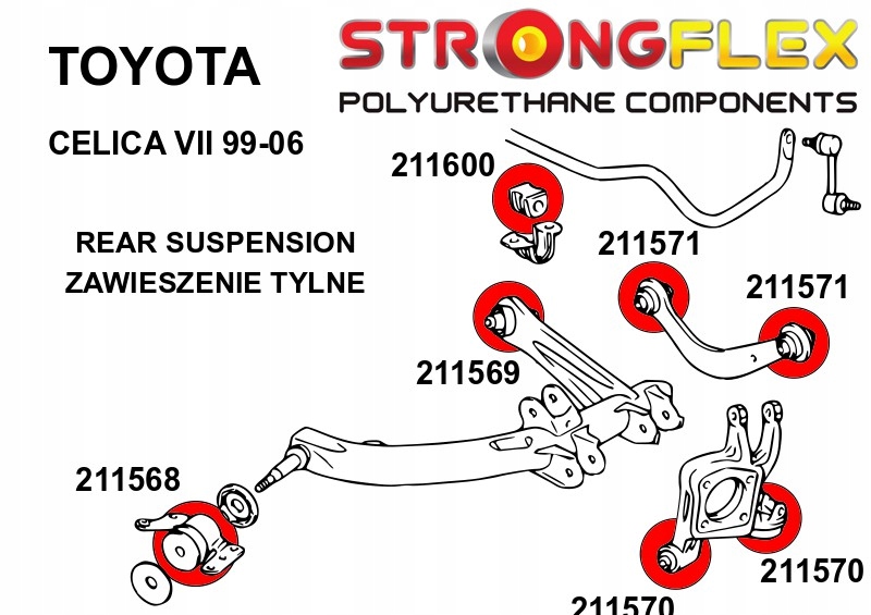 фото №2, 211568b - втулка рычага заднего передняя strongflex