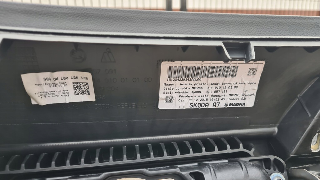 фото №11, Skoda octavia iii 3 12-17r приборная панель приборная подушки безопасности приборная панель 5e1857007ad