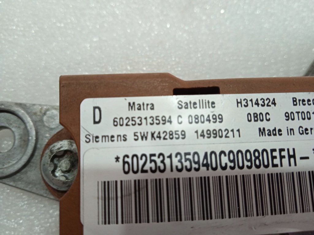 фото №11, Renault espace модуль датчик подушка безпеки боковий 5wk42859