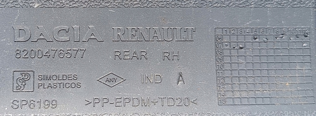 фото №2, Dacia logan mcv i 07 r молдинг дверь правая задняя