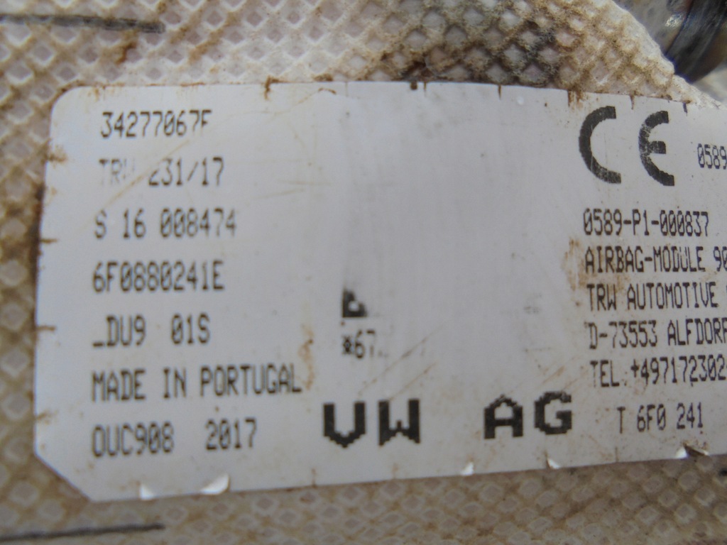 фото №4, Vw polo 2g 2017- шторка безопасности левая подушка безопасности подушка kpl