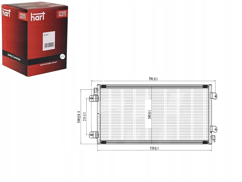 фото №1, Конденсатор конденсатор кондиционера master 1.9dti 03- hart