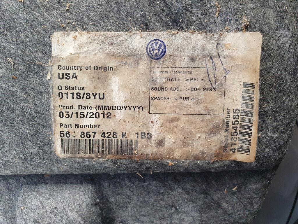 фото №8, Vw passat b7 usa 11-16 обшивка обивка правая багажника
