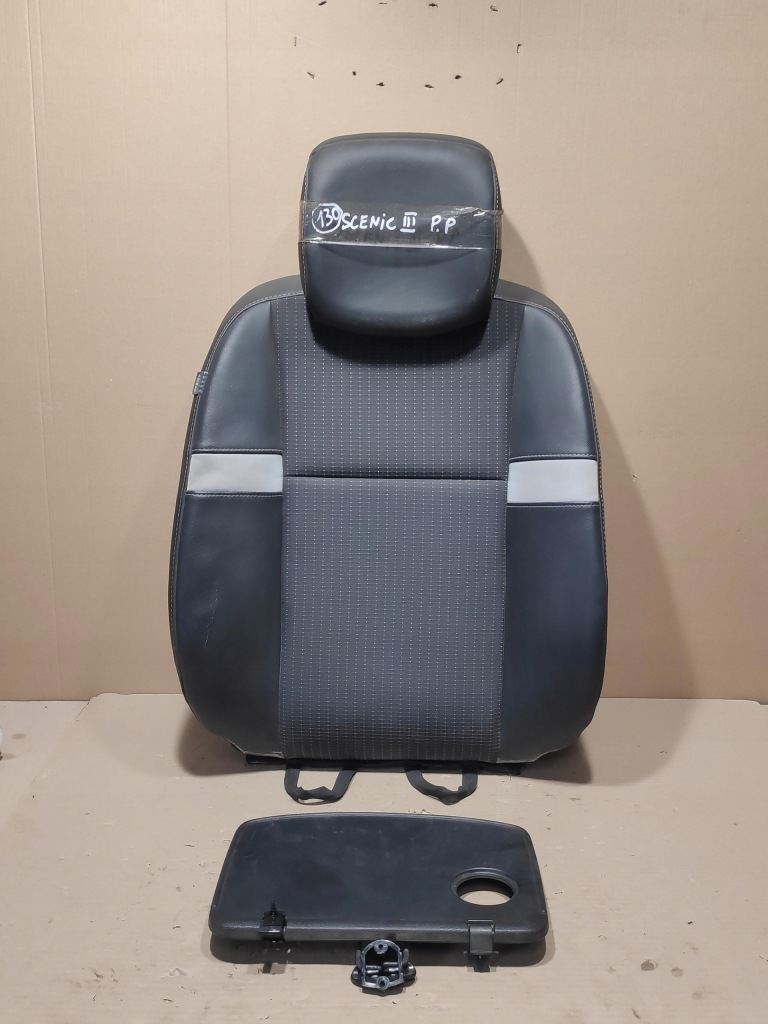 фото №1, Спинка сиденье подголовник полка полукожа правый перед renault scenic iii