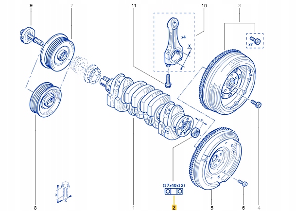 фото №1, Підшипник вала колінчастого renault opel nissan оригінальний номер