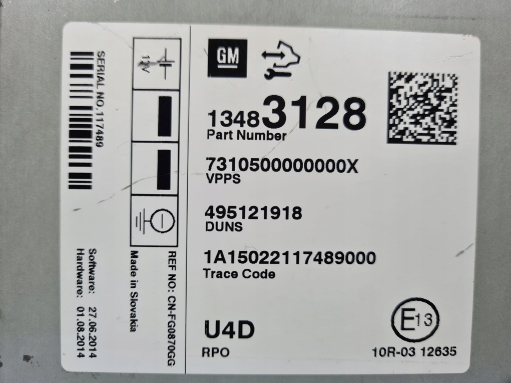 фото №3, Модуль радіо u4d opel mokka zafira c astra j