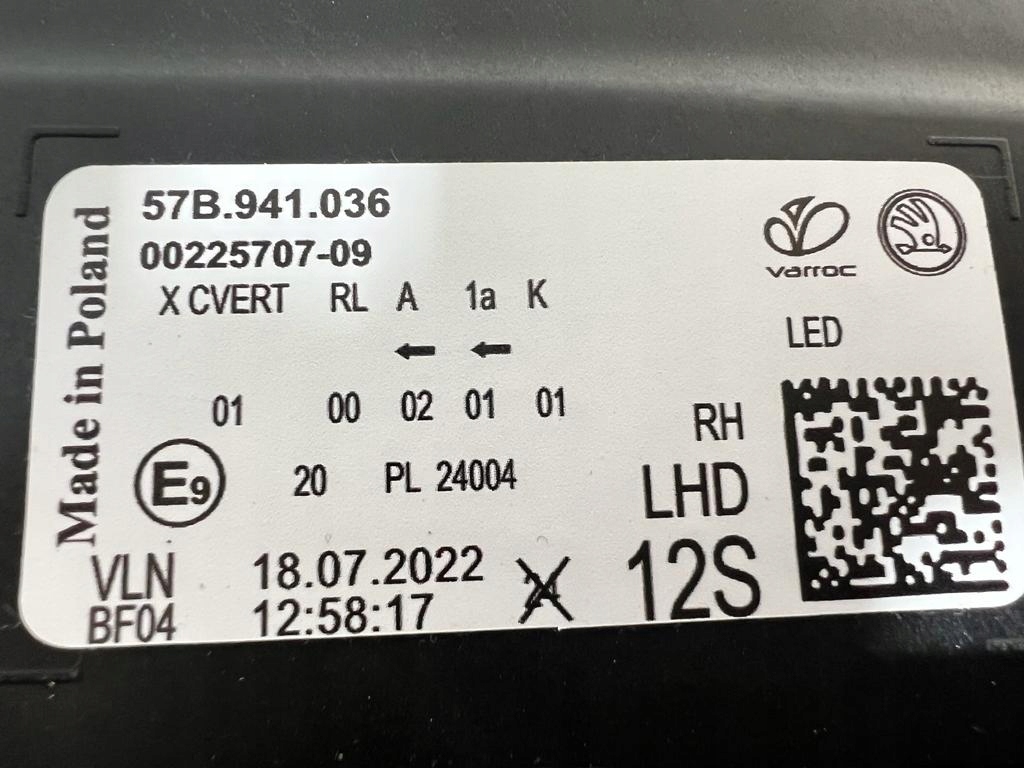 фото №14, Skoda karoq lift full led лампа ліва права