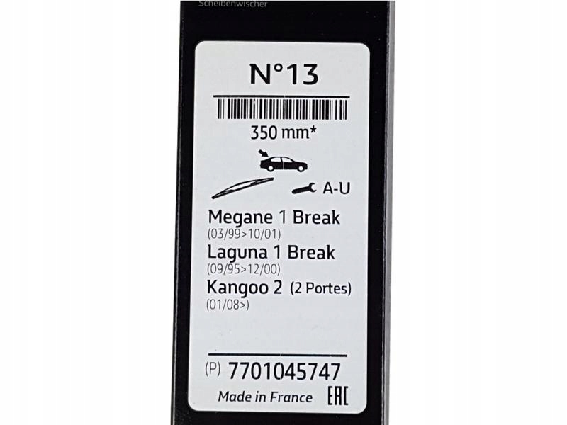 фото №9, Щітка двірники renault renault t. laguna 1,5-2,0 07- renault 7701045747