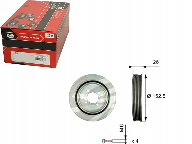 Купить Шкив коленчатого вала коленчатого citroen berlingo c15 ju