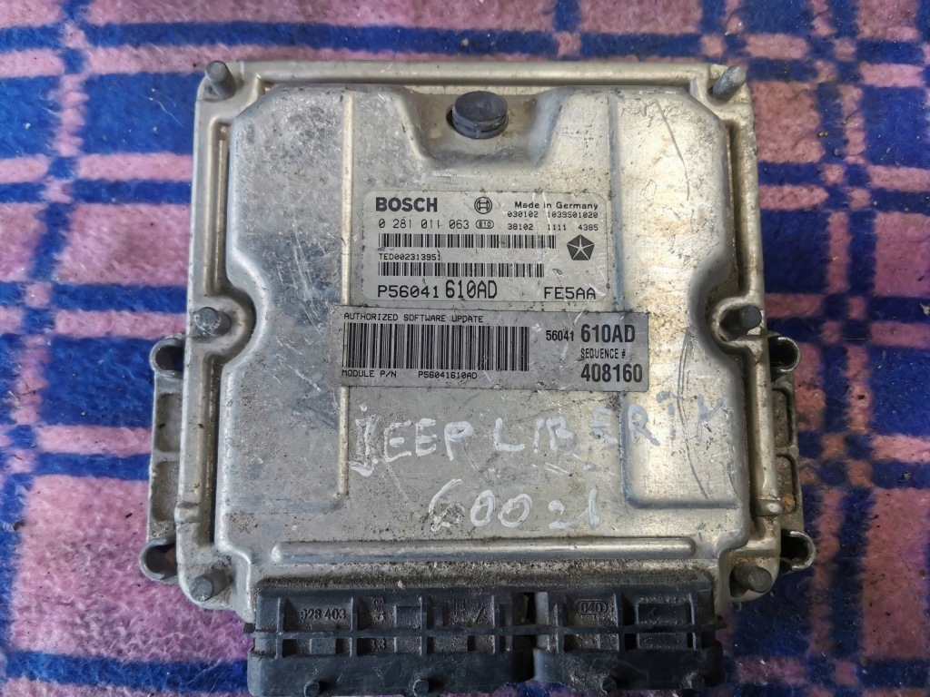 фото №1, Бортовий комп'ютер блок керування двигуна jeep liberty 2.8 crd