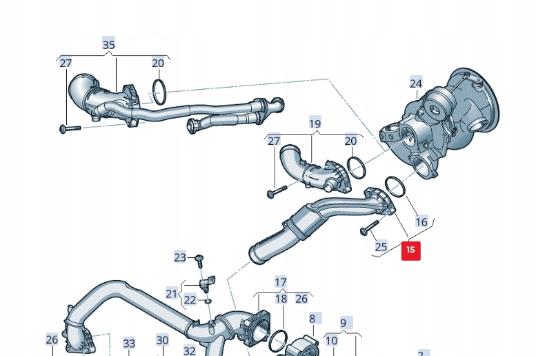 фото №7, Audi q5 fy 80a wąż интеркулер 06m145673at оригинальный