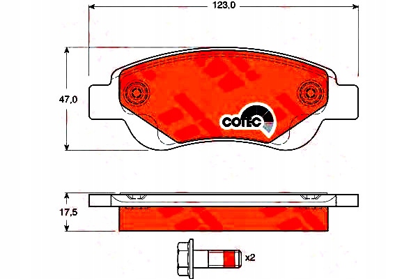 фото №14, Trw gdb1633 набір гальмівних колодок гальмівних, гальма дискові