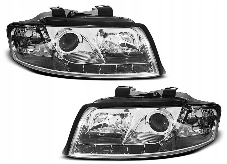 Купить Фонари перед фара audi a4 b6 хром led светодиодный