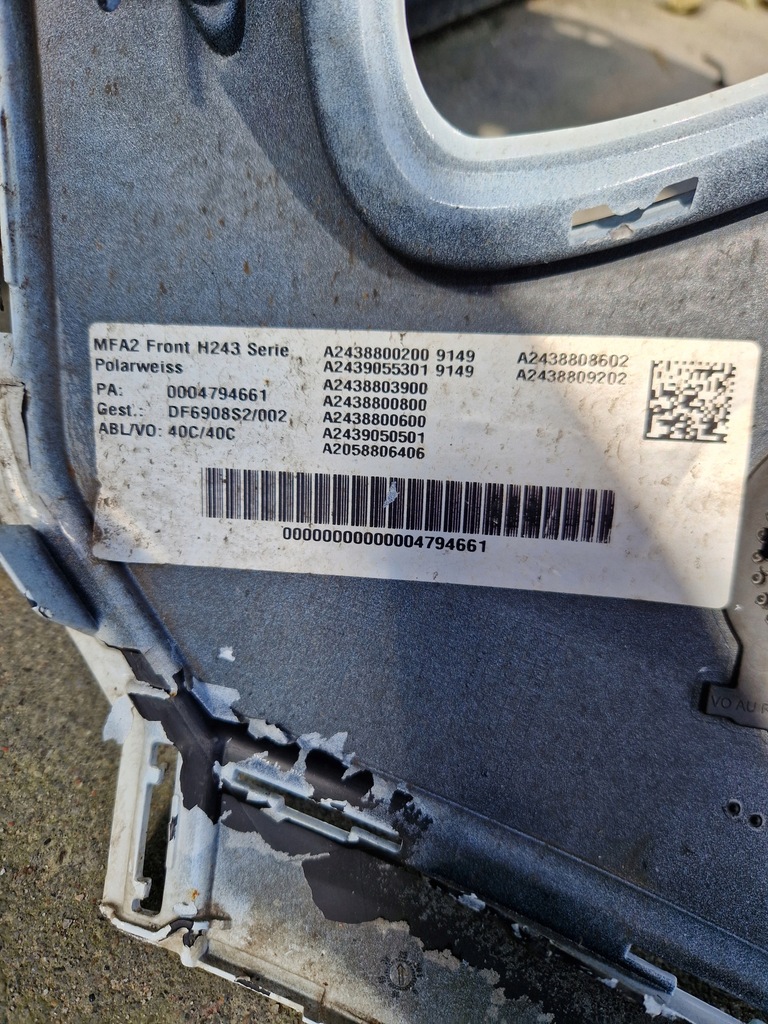 фото №7, Mercedes eqa h243 w243 бампер перед