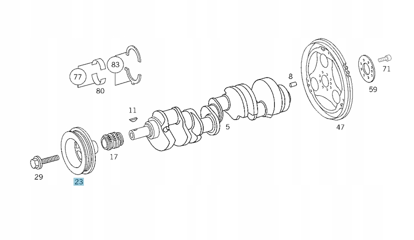 Купити Оригінальні шків колінчастого вала mercedes-benz om113
