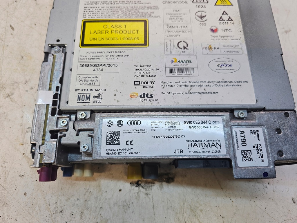 фото №9, Блок mmi считыватель sd sim audi a4 b9 a5 8w 8w0035044c