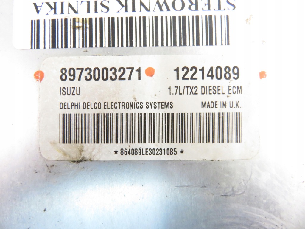 фото №6, Блок керування opel combo b 1.7 di 16v 65 - y 17 dtl 12214089 8973003271