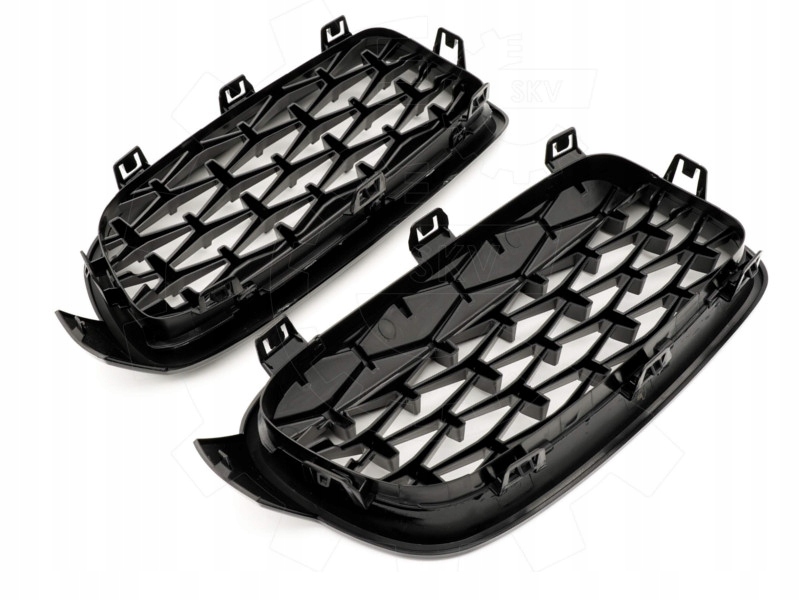 фото №7, Решётка радиатора решётка радиатора решётка радиатора bmw 3 f30 51137255411 чёрный блеск серебристый