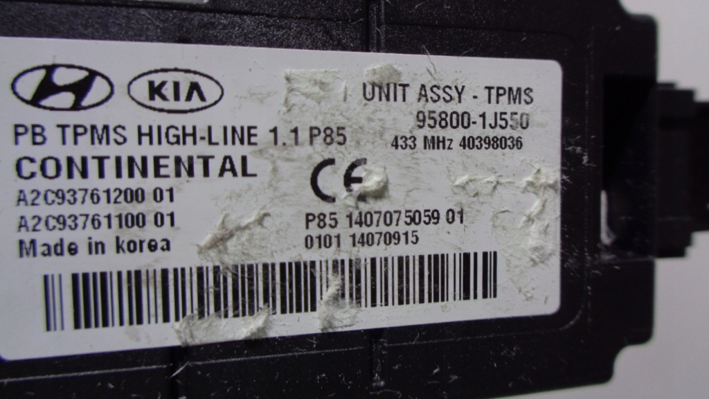 фото №4, Hyundai i20 модуль tpms 958001j550