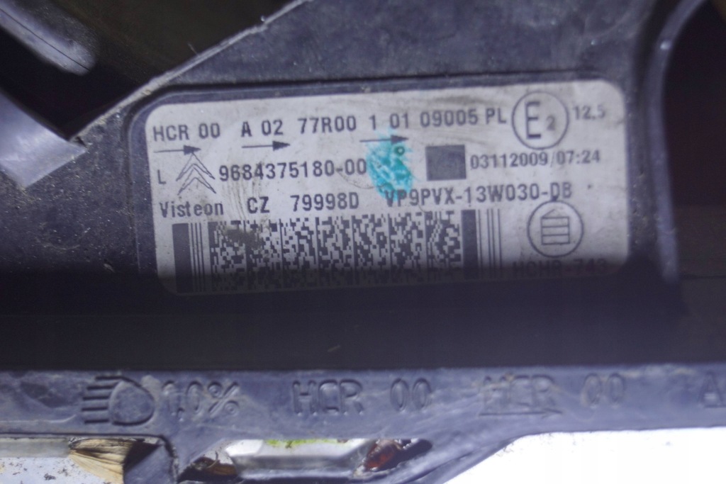 фото №16, Citroen ds3 лампа левый перед s1857 uk