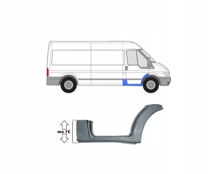 фото №1, Поріг ford transit 2000 - 2006 правий