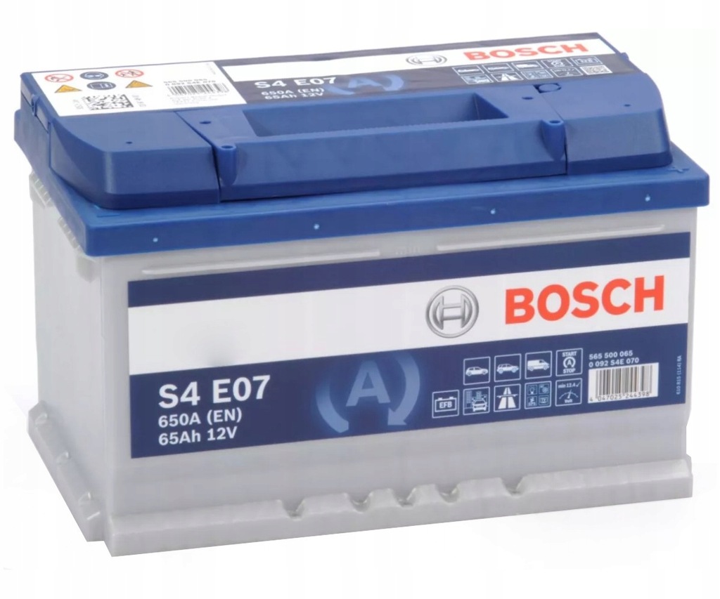 фото №1, Акумулятор bosch s4 e07 efb старт-стоп 65ah 650a p+