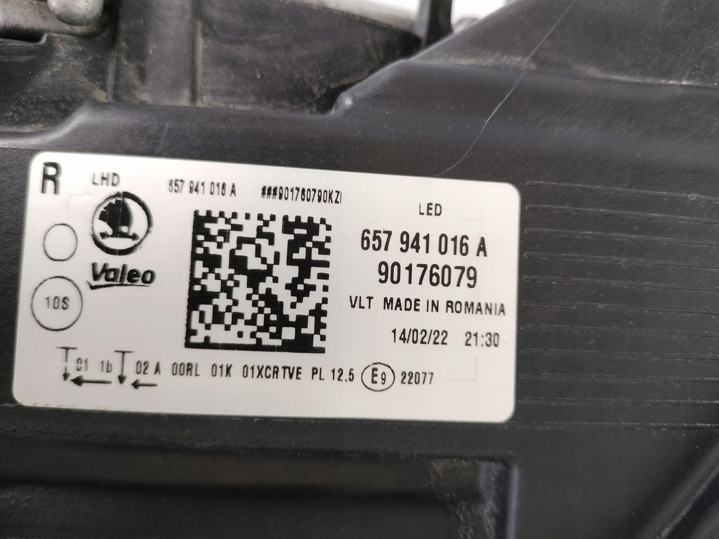 фото №10, Лампа правая фара skoda scala 657 18- full led