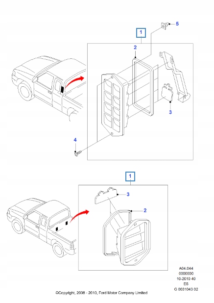 фото №8, Решётка вентиляционная правая ford ranger 2006-2011 et оригинальный номер 1446910