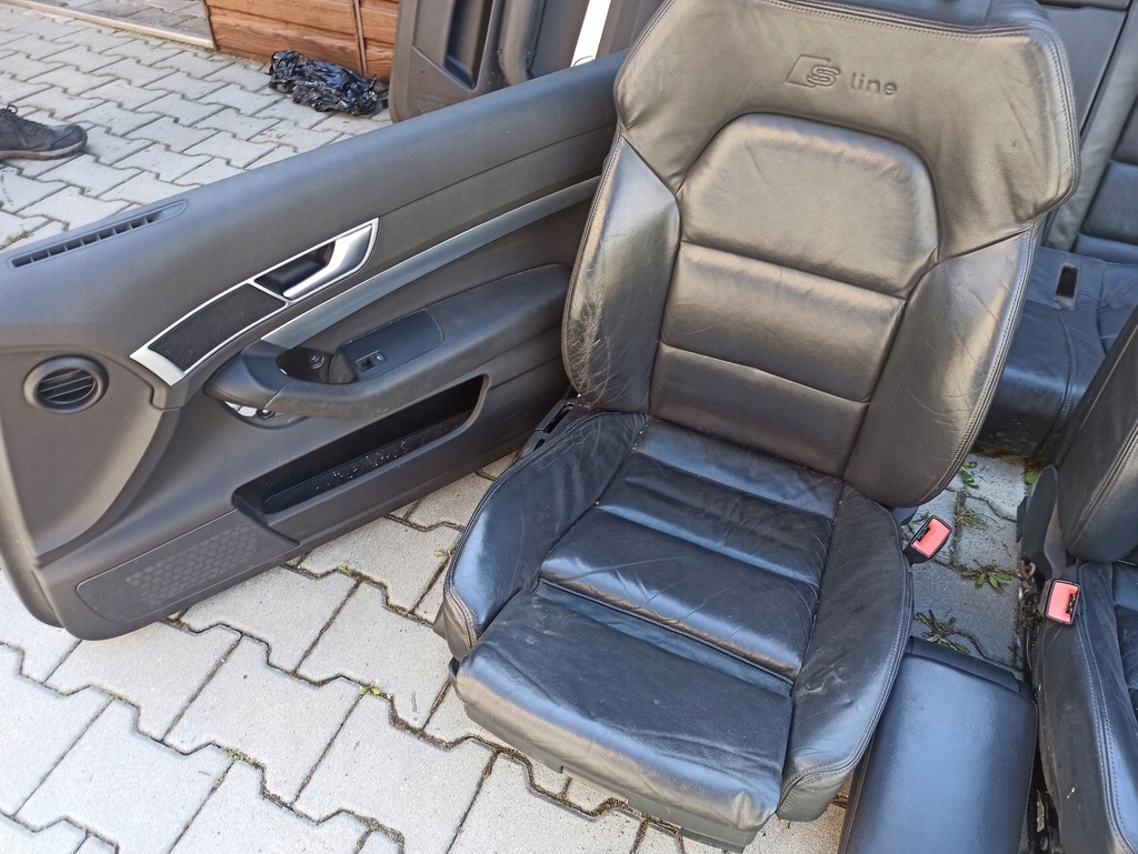 фото №10, Audi a6 c6 06-12 kombi сиденья заднее сиденье кожа s-line kpl подогрев ambiente europ