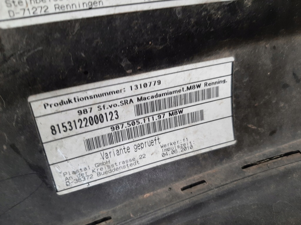 фото №12, Porsche cayman boxster 987 s бампер передній 98750511197