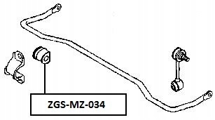 фото №4, Резиновый элемент тяга стабилизатора задняя mazda rx-8 03-