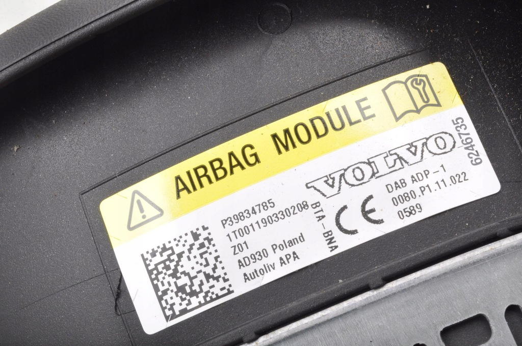 фото №7, Volvo v60 xc60 xc90 v90 s90 подушка повітряна водія подушка безпеки 39834785
