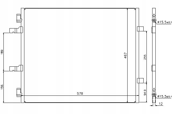фото №15, Радиатор кондиционера nissan primastar 02- 2.0 dc