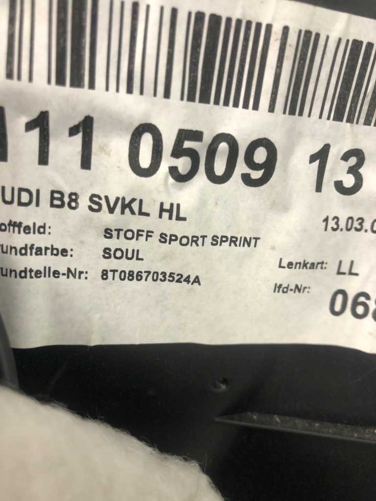 фото №8, Обшивка левый задняя audi a5 coupe s-line