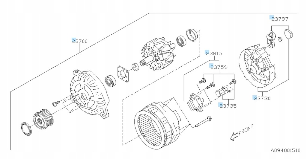 фото №1, Генератор subaru outback legacy 2,5 cvt 2020-2022 usa
