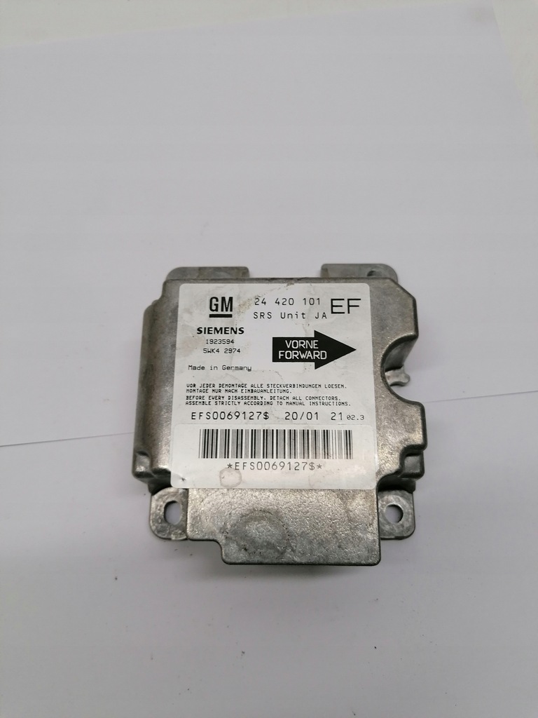 фото №1, Модуль подушка безопасности opel оригинальный номер 24420101ef