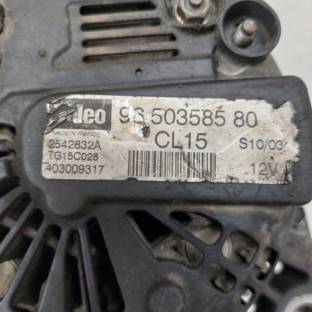 фото №12, Peugeot citroen 2,0hdi генератор valeo 9650358580