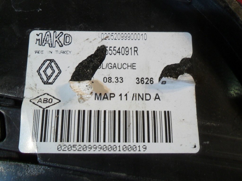 фото №13, Renault clio iv 12-16 hb лампа левая задняя задняя