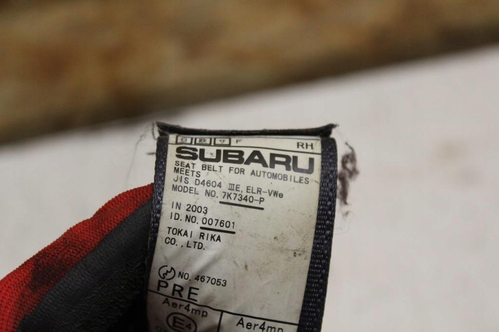 фото №8, Pas безпеки передній правий subaru forester ii sg