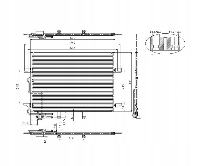 фото №1, Конденсатор кондиціонера mercedes benz clk w209
