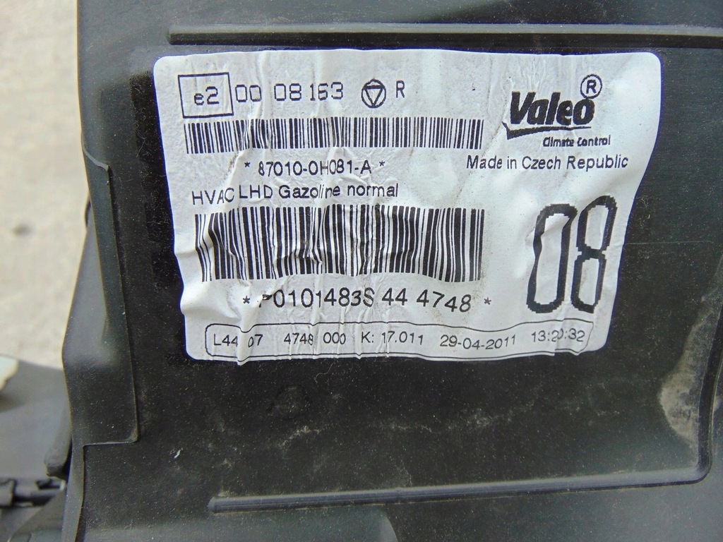 фото №10, Отопитель кондиционера toyota aygo europa