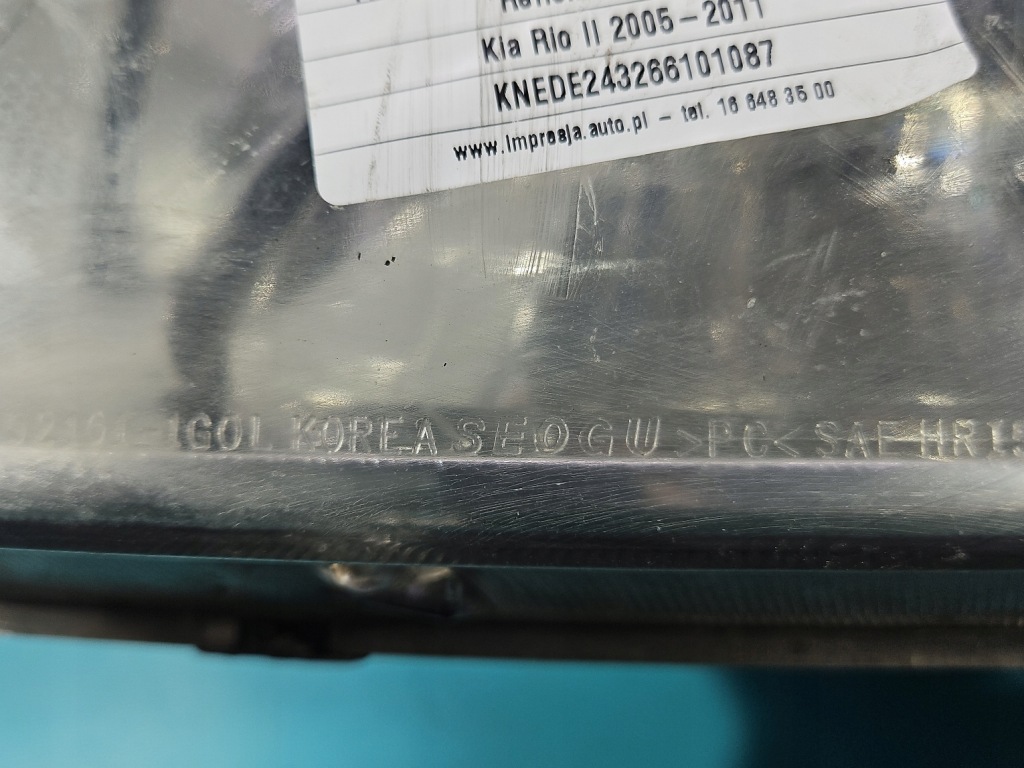 Фара левая фара перед kia rio 2 05-09 европа Доставка