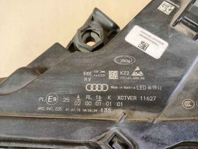 Фара ліва фара audi q7 4m matrix full led 2015-2019r Зі Шроту