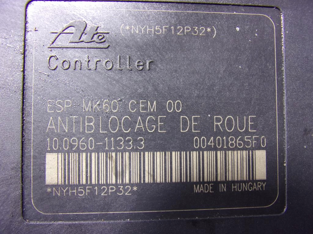 фото №8, Peugeot 206 cc насос abs насос тормозная 10096011333