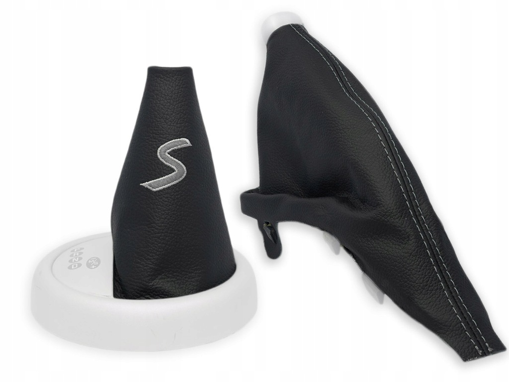 фото №1, Mini cooper s r50 автоматична коробка передач комплект чохли важеля czarna шкіра вишивка szary