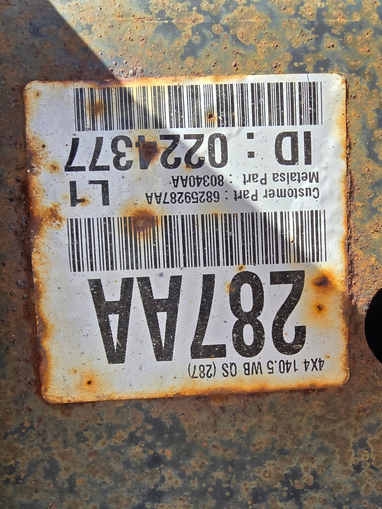 фото №11, Dodge ram 13- рама опорный 4x4 5.7 usa quad cab 68259287aa