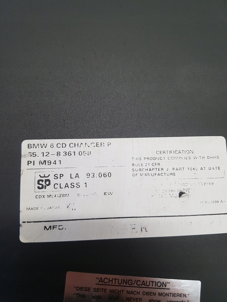 фото №5, Zmianiarka дисків cd bmw e34 e38 8361058