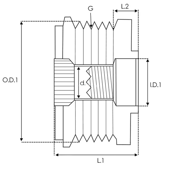 Шкив afp6002 ina opel astra corsa 1.3d Доставка