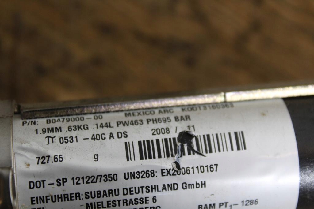 фото №10, Шторка безпеки повітряна ліва подушка безпеки subaru impreza iii gh 07-12