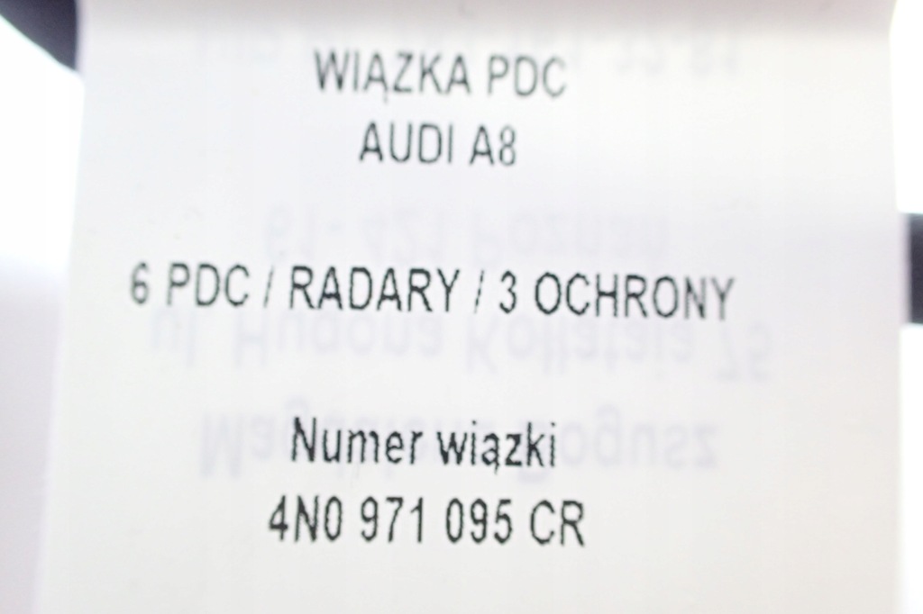 фото №9, Nowa жгут 6 pdc / 3 защиты / радар audi a8 4n0971095cr